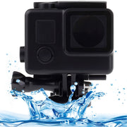 Black Edition Water-resistant Housing Protective Case with Buckle Basic Mount for GoPro HERO4 /3+,  Water-resistant Depth: 10m(Black)