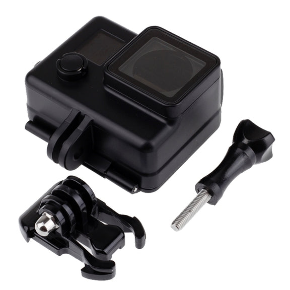 Black Edition Water-resistant Housing Protective Case with Buckle Basic Mount for GoPro HERO4 /3+,  Water-resistant Depth: 10m(Black)