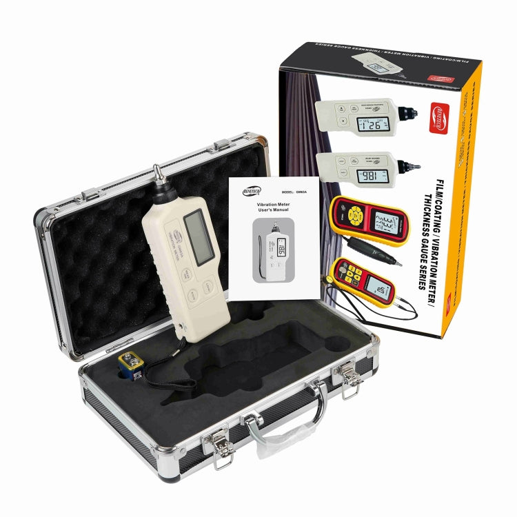 BENETECH GM63A Vibration Meter Digital Tester Vibrometer Analyzer Acceleration Velocity(White)