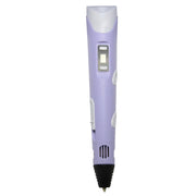 Hand-held 3D Printing Pen, EU Plug(Purple)