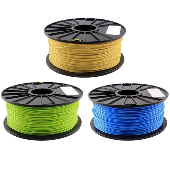 ABS 1.75 mm Luminous 3D Printer Filaments, about 395m(Yellow)