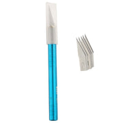 WLXY-9311, WLXY Tool Precision Knife with Replaceable Blade for Mat Cutting / Model Making / Etching / Carving / Scoring / Trimming, OAL: 145mm, Size: 121mm x 10mm Diameter(Blue)