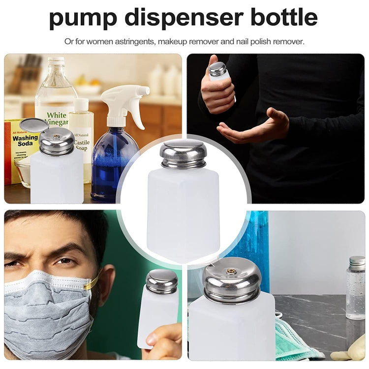 250ml Push Down Alcohol and Liquid Container Bottle(White)