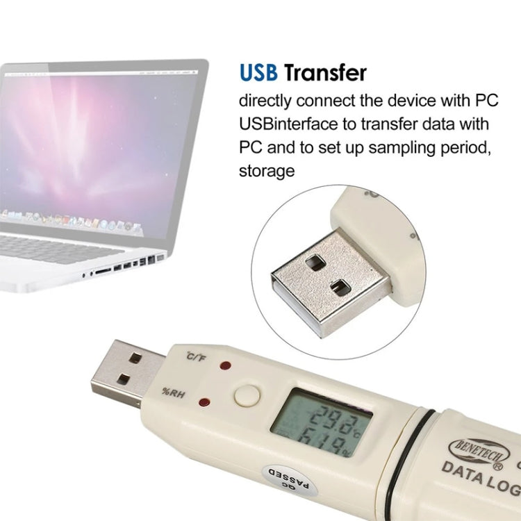 BENETECH GM1365 Digital Humidity & Temperature Data Logger