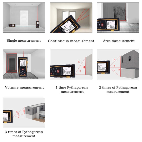 CP-80S Digital Handheld Laser Distance Meter, Max Measuring Distance: 80m