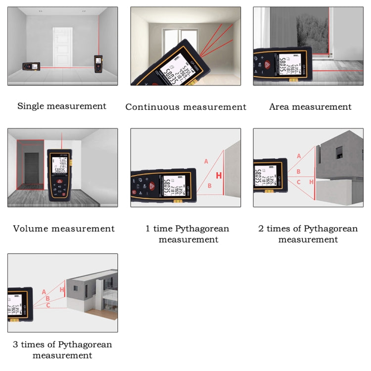 CP-80S Digital Handheld Laser Distance Meter, Max Measuring Distance: 80m
