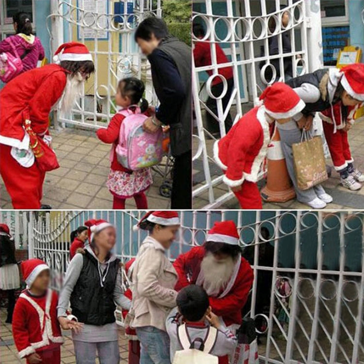 2 PCS Embroidered Christmas Party Santa Hat Non-woven Christmas Hat, Size: 36cm x 29cm