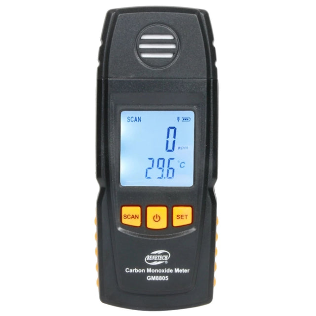 BENETECH GM8805 LCD Display Handheld Carbon Monoxide CO Monitor Detector Meter Tester, Measure Range: 0-1000ppm(Black)