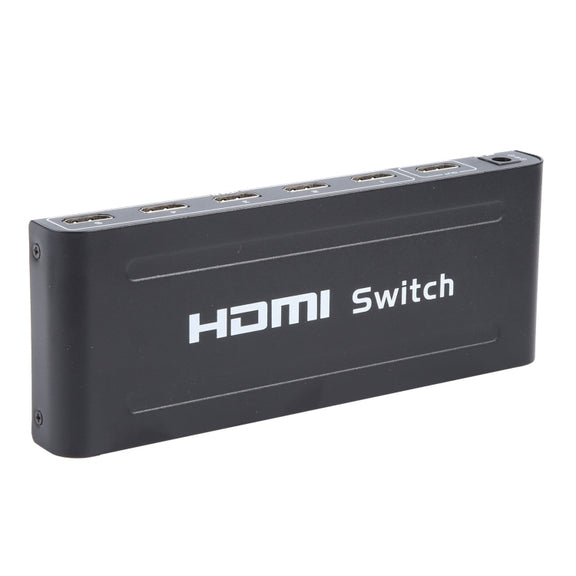 Full HD 1080P 5 Ports HDMI Switch with Remote Control & LED Indicator(Black)
