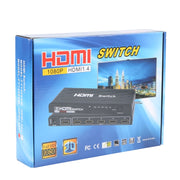 Full HD 1080P 5 Ports HDMI Switch with Remote Control & LED Indicator(Black)