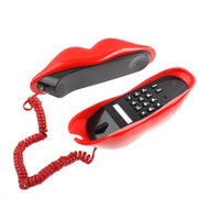 Sexy Red Hot lips Shape Wire Corded Telephone(Red)