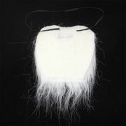 White Bushy Mustache Fake Beard with Elastic Strap(White)