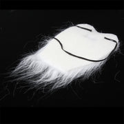 White Bushy Mustache Fake Beard with Elastic Strap(White)