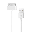 1m USB Double Sided Sync Data / Charging Cable For iPhone 4 & 4S / iPhone 3GS / 3G / iPad 3 / iPad 2 / iPad / iPod Touch(White) - Normal Style Cable by PMC TechLife | Online Shopping South Africa | PMC TechLife | Buy Now Pay Later Mobicred