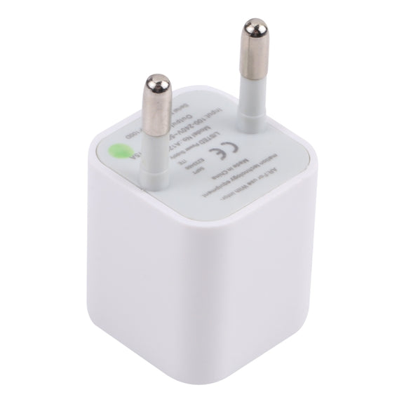 A2165 5V 1A Single USB Interface Mini Travel Charger, EU Plug(White)