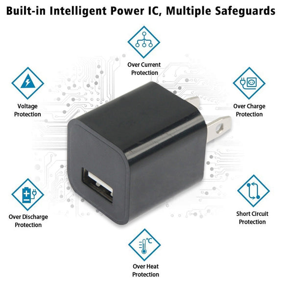 US Plug USB Charger(Purple)