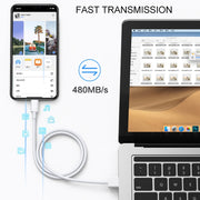2m USB Sync Data & Charging Cable For iPhone, iPad(White)