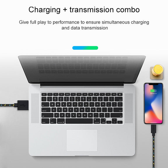 1m Nylon Netting Style USB 8 Pin Data Transfer Charging Cable for iPhone, iPad(Red)