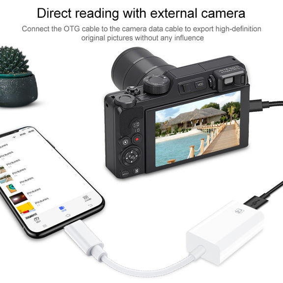 USB OTG Connection Kit  (10cm)(White)