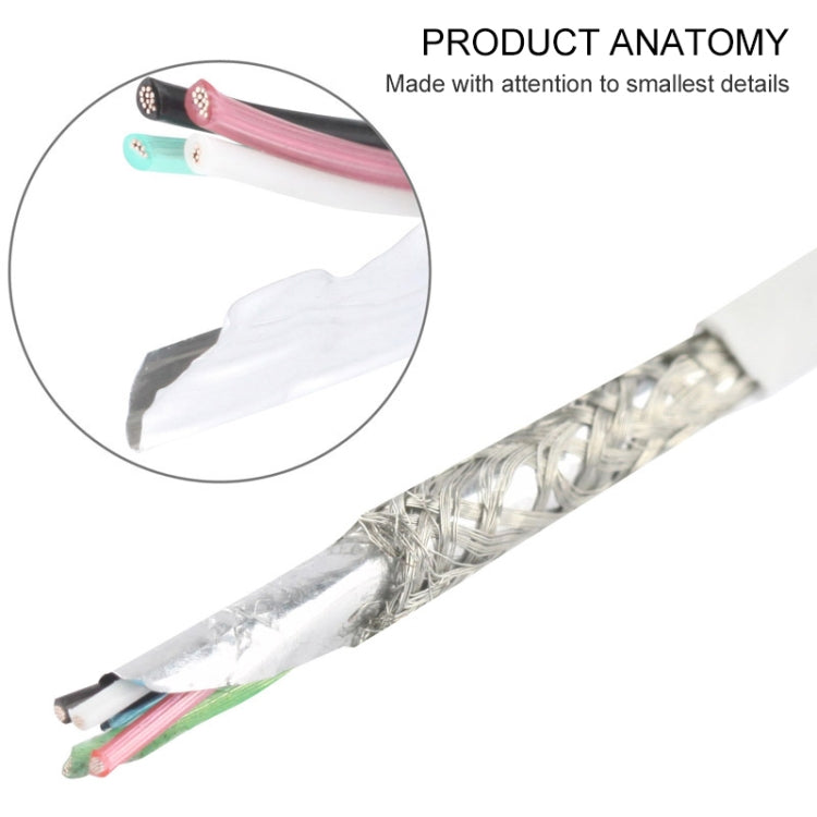 USB to 8 Pin Multiple Strands TPE Sync Data / Charging Cable, Cable Length: 1m(White)
