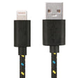 3m Nylon Netting Style USB Data Transfer Charging Cable for iPhone, iPad(Black) - Normal Style Cable by PMC TechLife | Online Shopping South Africa | PMC TechLife | Buy Now Pay Later Mobicred