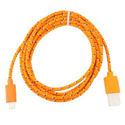 3m Nylon Netting Style USB Data Transfer Charging Cable for iPhone, iPad(Orange)