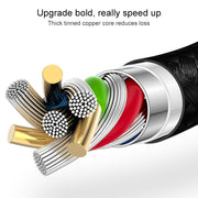 3m Nylon Netting Style USB Data Transfer Charging Cable for iPhone, iPad(Orange)
