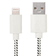 3m Nylon Netting Style USB Data Transfer Charging Cable for iPhone, iPad(White) - Normal Style Cable by PMC TechLife | Online Shopping South Africa | PMC TechLife | Buy Now Pay Later Mobicred