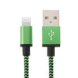 2A Woven Style USB to 8 Pin Sync Data / Charging Cable, Cable Length: 1m(Green) - Normal Style Cable by PMC TechLife | Online Shopping South Africa | PMC TechLife | Buy Now Pay Later Mobicred