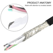 2m Super Quality Multiple Strands TPE Material USB Sync Data Charging Cable (Black)