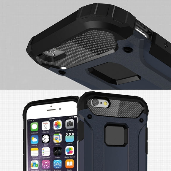 For iPhone 6 & 6s Tough Armor TPU + PC Combination Case(Navy Blue)