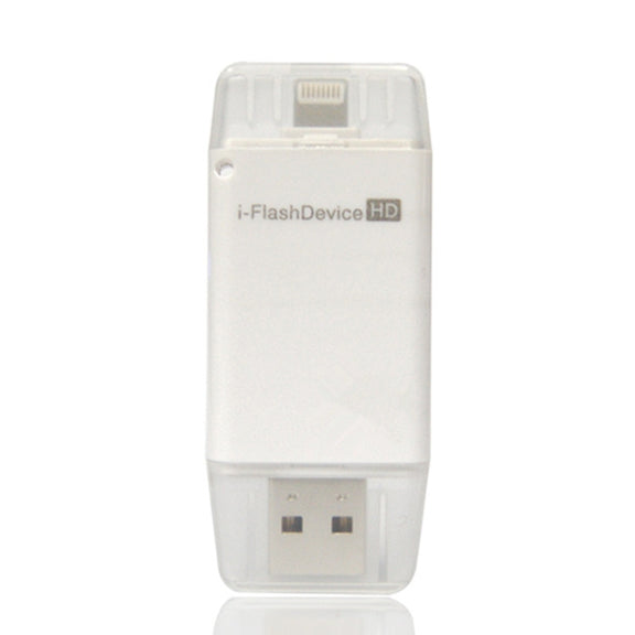 16GB i-Flash Driver HD U Disk USB Drive Memory Stick for iPhone / iPad / iPod touch(White)