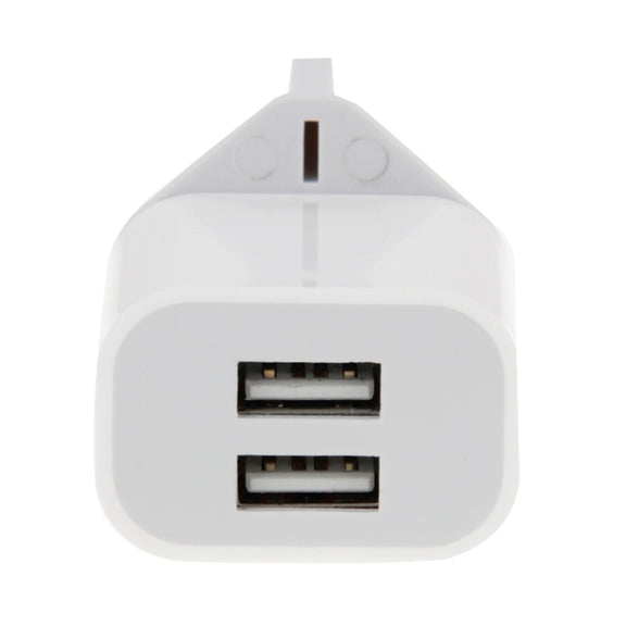 2-Ports 5V 2A USB Charger Adapter(White)