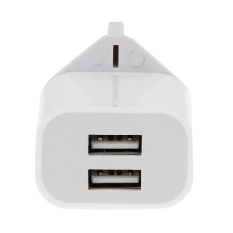 2-Ports 5V 2A USB Charger Adapter(White)