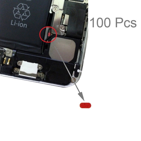 100 PCS Mainboard Water-resistant Sticker Water Sensitive Adhesive for iPhone 6 Plus