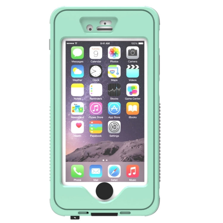 Water-resistant Dustproof Shockproof Crushproof Noctilucent Protective Case with Holder for iPhone 6 & 6S(Green)