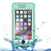 Water-resistant Dustproof Shockproof Crushproof Noctilucent Protective Case with Holder for iPhone 6 & 6S(Green)