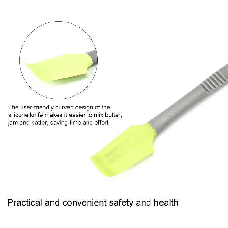 4 PCS Silicone Scraper Butter Spreader Knife Cake Smoother Cake Baking Tool(Green)