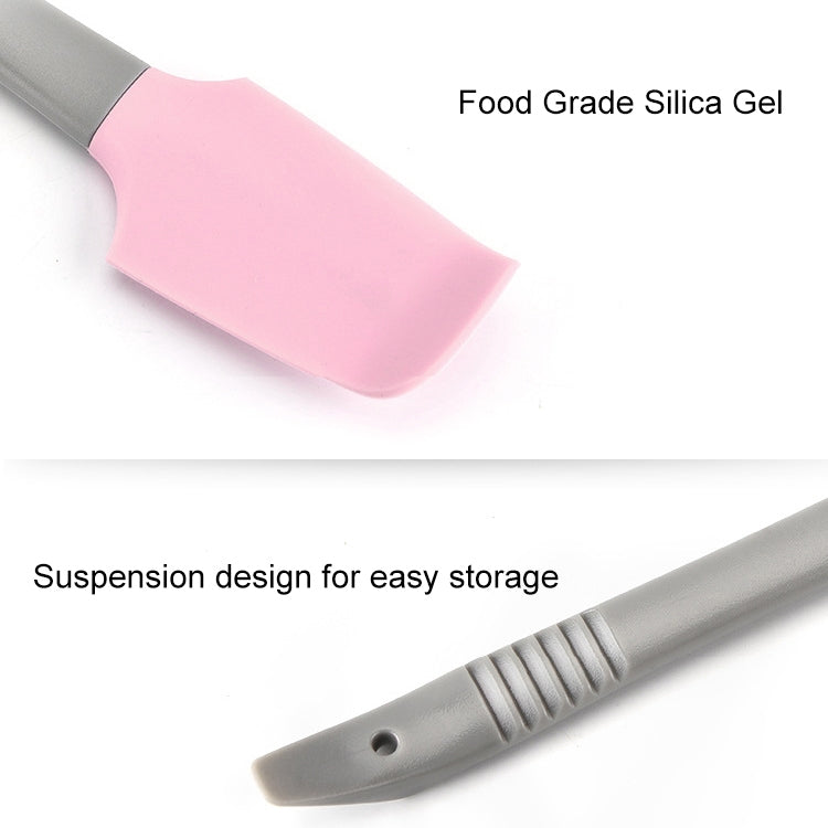 4 PCS Silicone Scraper Butter Spreader Knife Cake Smoother Cake Baking Tool(Pink)