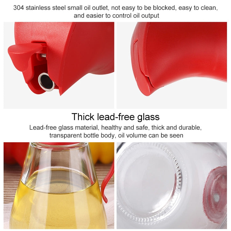 Automatic Lid Open Glass Oil Bottle(Green)