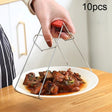 10pcs High Quality Kitchen Gadget Stainless Steel Pot Clip(Silver) - Food Clips & Clips by PMC TechLife | Online Shopping South Africa | PMC TechLife | Buy Now Pay Later Mobicred