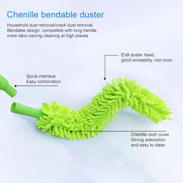 Single Sided Flexible Chenille Changeable Dust Duster (Random Color Delivery)