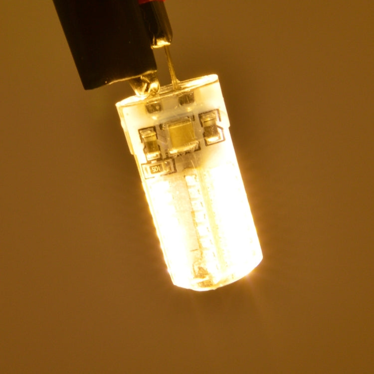 G4 4W 200LM  Silicone Corn Light Bulb, 64 LED SMD 3014, Warm White Light, AC 220V