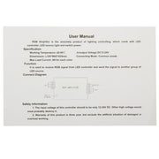 24A RGB Amplifier for LED Light, DC 12V-24V Input(Silver)