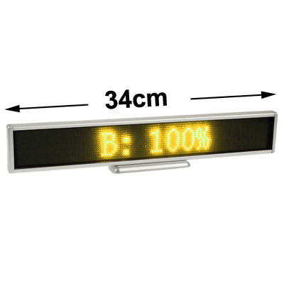 Programmable LED Moving Scrolling Message Display Sign Indoor Board, Yellow Programmable LED Moving Scrolling Message Display Sign Indoor Board, Display Resolution: 128 x 16 Pixels, Length: 41cm
