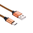 1m Woven Style USB-C / Type-C 3.1 to USB 2.0 Data Sync Charge Cable(Orange) - USB-C & Type-C Cable by PMC TechLife | Online Shopping South Africa | PMC TechLife | Buy Now Pay Later Mobicred
