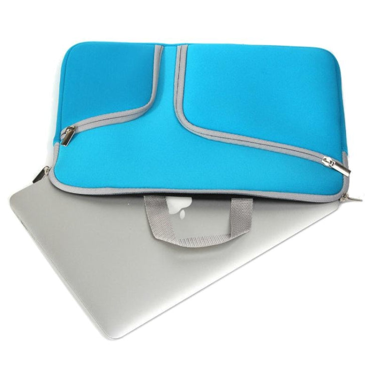 Double Pocket Zip Handbag Laptop Bag for Macbook Pro 15 inch(Green)