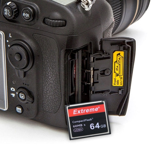 64GB Extreme Compact Flash Card, 400X Read  Speed, up to 60 MB/S (100% Real Capacity)