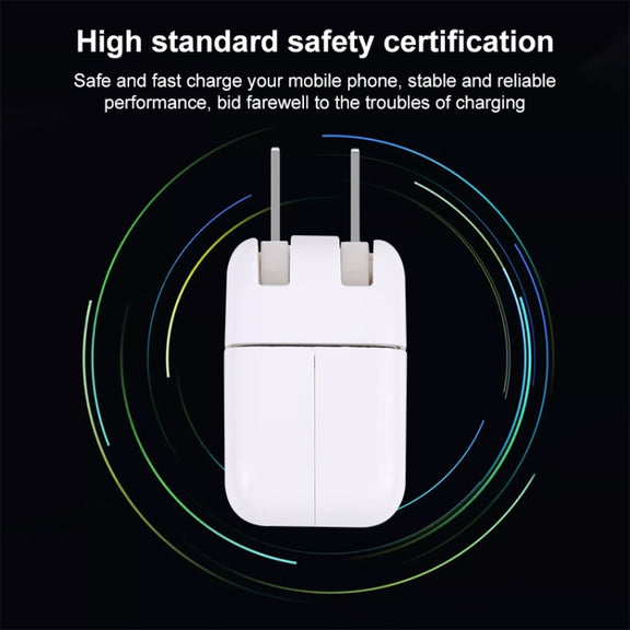 10W USB Charging Adapter with Foldable Plug, US Plug(White)