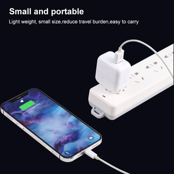 10W USB Charging Adapter with Foldable Plug, US Plug(White)